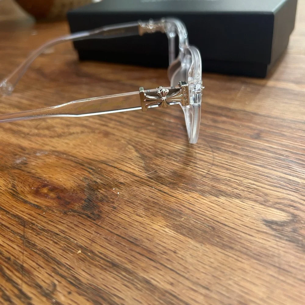 Chrome Hearts Clear Frame Glasses with Silver Accents - Picture 3 of 5